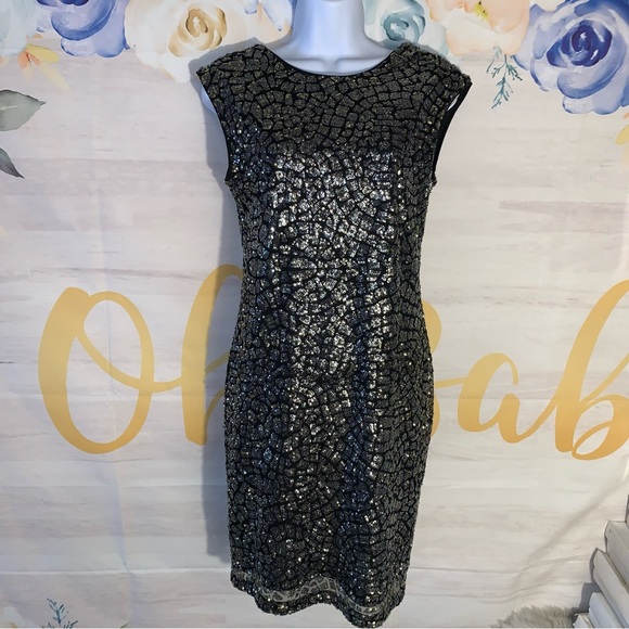 New NWT H&M Conscious Sequin Midi Dress Cocktail Party Dress - Picture 2 of 7